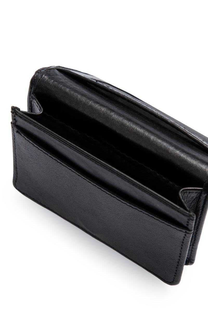 Siyah Mıknatıslı Bölmeli Deri Kartlık