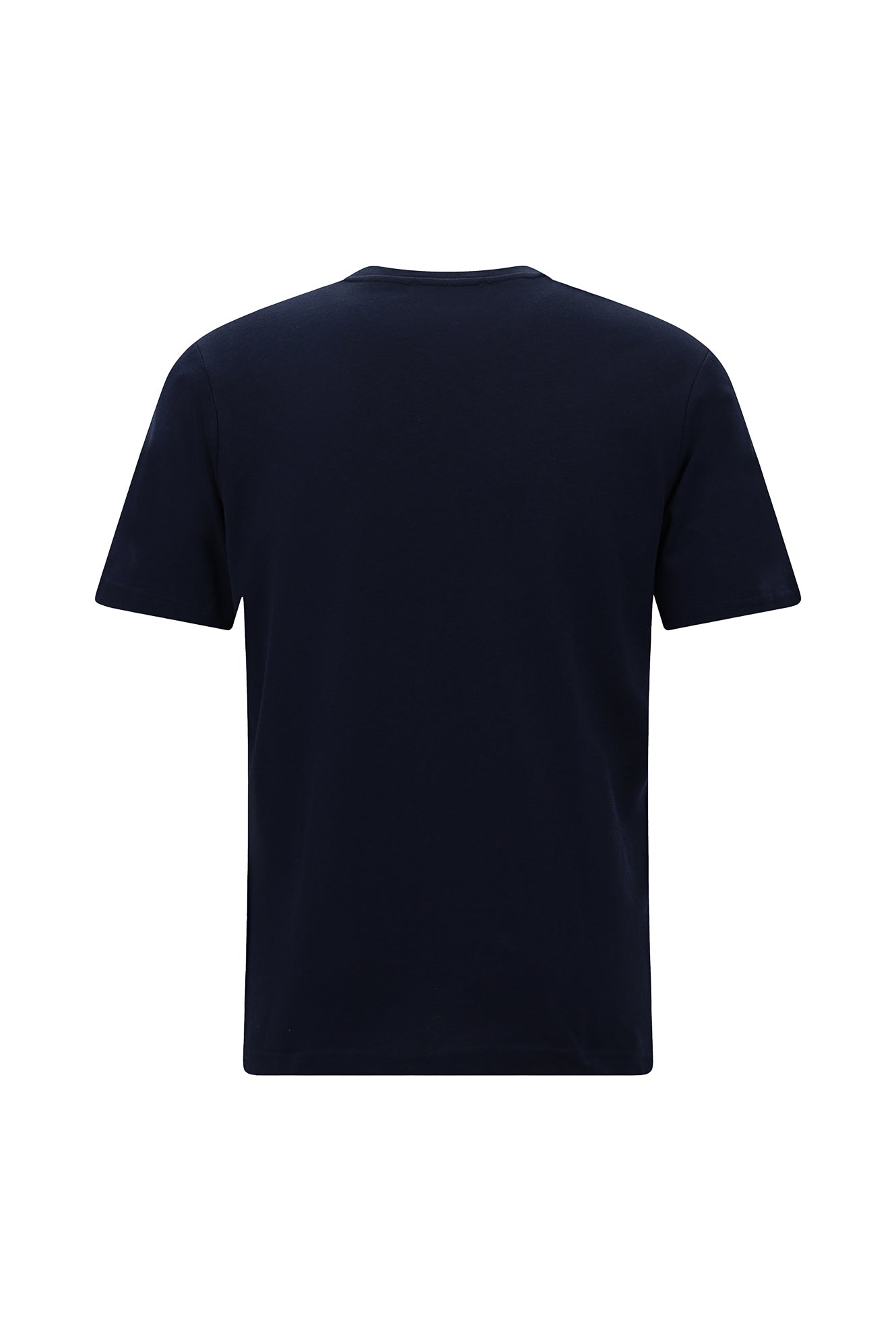 Lacivert Bisiklet Yaka Regular Fit Nakışlı Pamuklu T-shirt