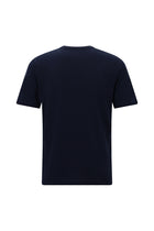 Lacivert Bisiklet Yaka Regular Fit Nakışlı Pamuklu T-shirt