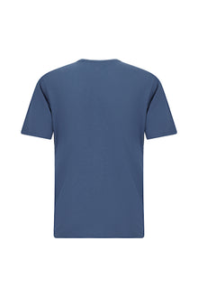 İndigo Bisiklet Yaka Regular Fit Nakışlı Modal Karışımlı T-shirt