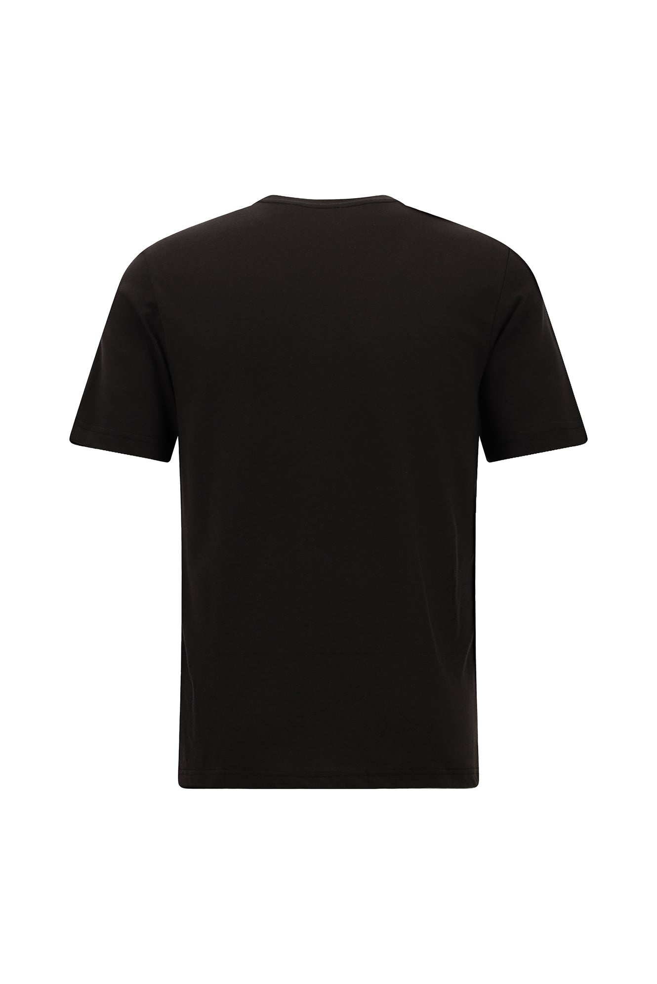 Koyu Kahve Bisiklet Yaka Regular Fit Nakışlı Pamuklu T-shirt