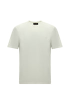 Kırık Beyaz Bisiklet Yaka Regular Fit Nakışlı Pamuklu T-shirt