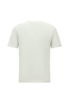 Kırık Beyaz Bisiklet Yaka Regular Fit Nakışlı Pamuklu T-shirt