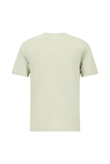 Küf Yeşili Bisiklet Yaka Regular Fit Nakışlı Modal Karışımlı T-shirt