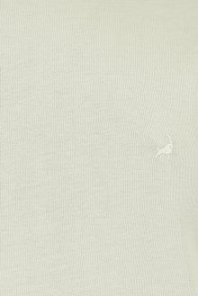 Küf Yeşili Bisiklet Yaka Regular Fit Nakışlı Modal Karışımlı T-shirt