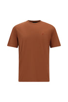 Kiremit Bisiklet Yaka Regular Fit Nakışlı Pamuklu T-shirt