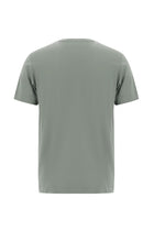 Aç?k Haki Bisiklet Yaka Regular Fit Nak??l? Merserize Pamuk T-shirt-Abdullah Ki??l?