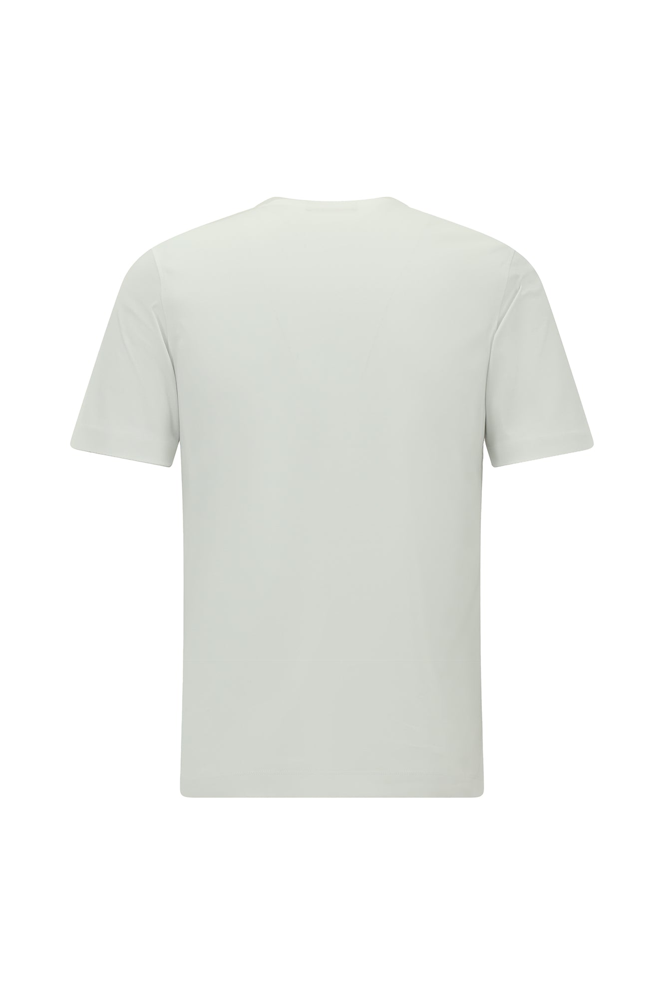 Beyaz Bisiklet Yaka Slim Fit Dar Kesim Nakışlı Pamuk T-shirt