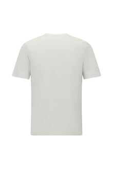 Beyaz Bisiklet Yaka Slim Fit Dar Kesim Nakışlı Pamuk T-shirt