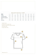 Siyah V Yaka Regular Fit Nakışlı Pamuklu T-shirt