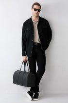 Siyah Regular Fit Standart Kesim 5 Cep Lyocell Karışımlı Denim Pantolon