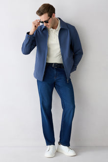 Koyu Lacivert Regular Fit Düz Pamuklu 5 Cep Denim Pantolon