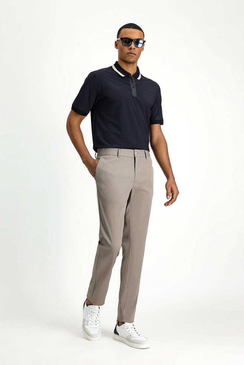 Orta Vizon Techno-Line Super Slim Fit Ekstra Dar Kesim Likralı Klasik Kumaş Pantolon