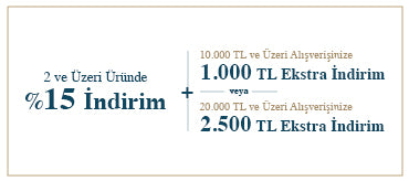 2 Ürün ve Üzeri Sepette %15 İndirime Ek İndirimler