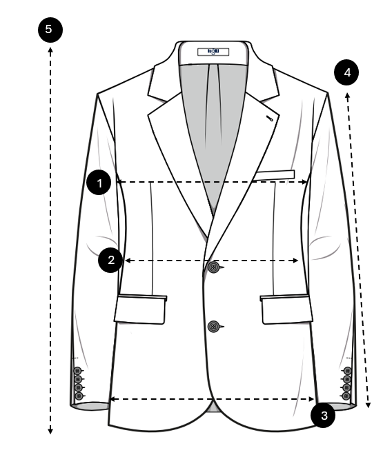 Relaxed Fit-4 Drop Ceket Ölçü Noktaları